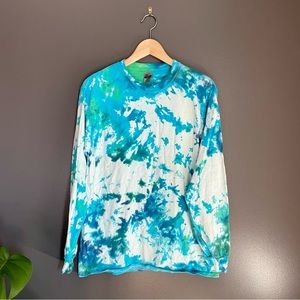 Custom Created Tie Dye Long Sleeve Tee Shirt Size Medium